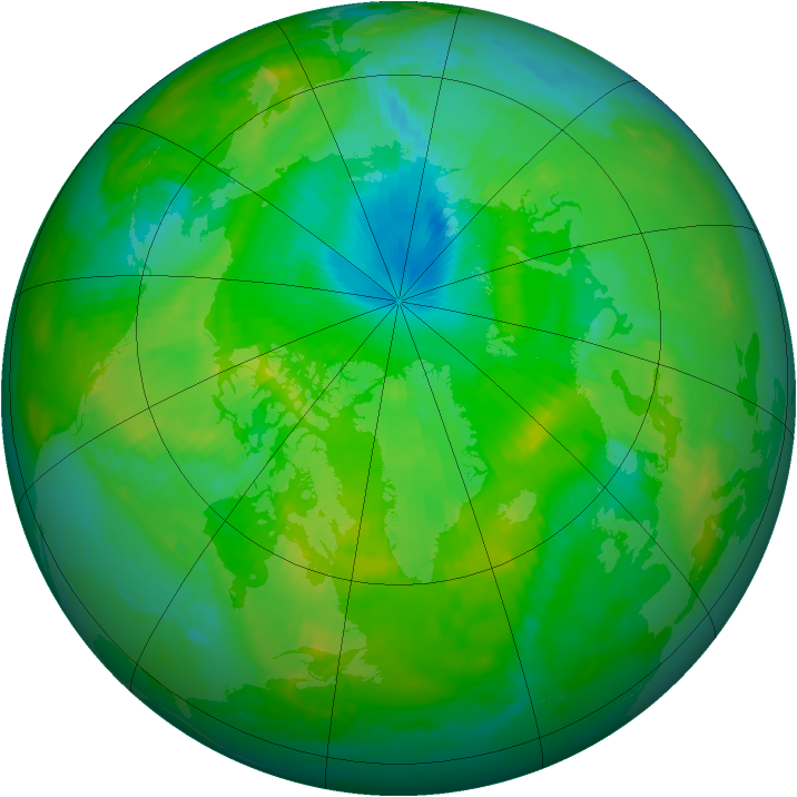 Arctic ozone map for 23 July 1999